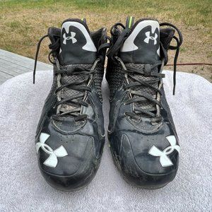 Under Armour Clutch Fit Mens 11.5 Triple Black Football‎ Cleats 1258022-001